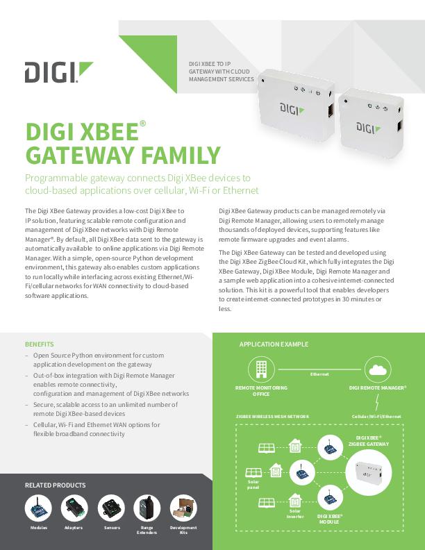 Programmable XBee To IP Gateway With Scalable Device Management - Digi ...