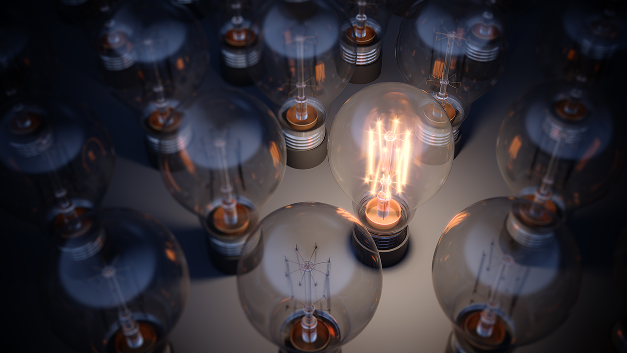 Light bulb conceptual image