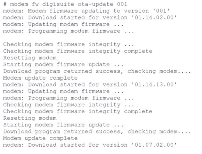 Modem updates