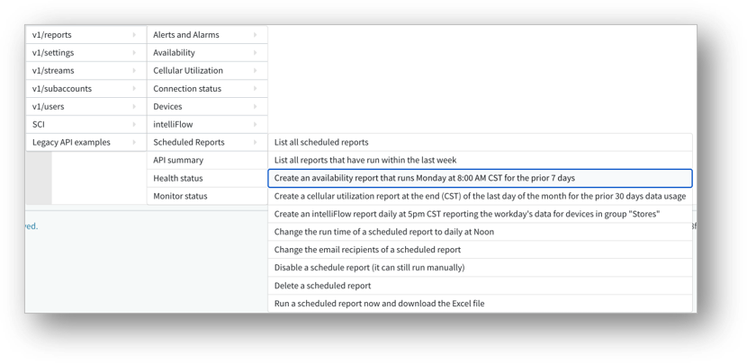 Scheduled reports