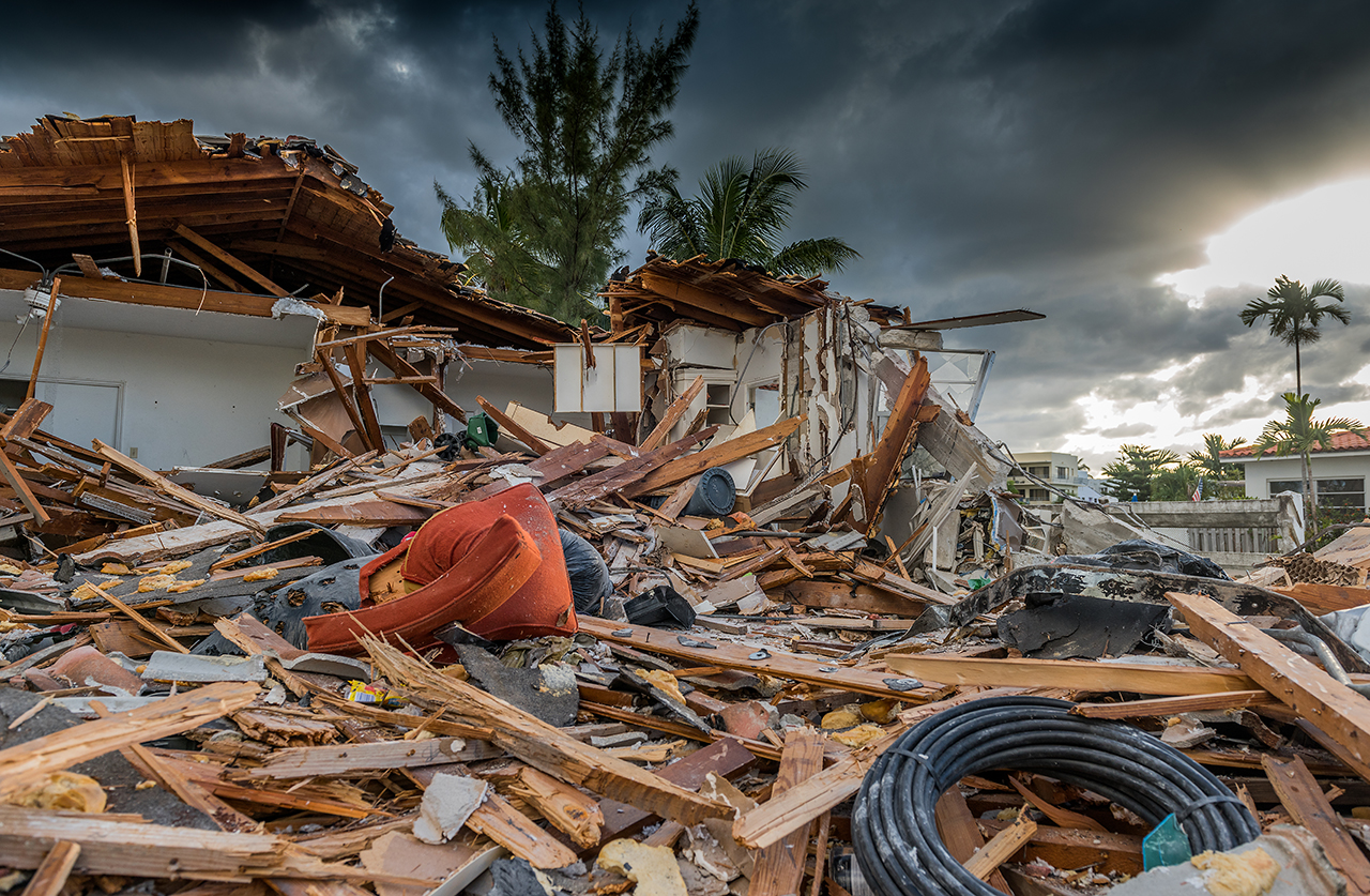 Tropical storm damage