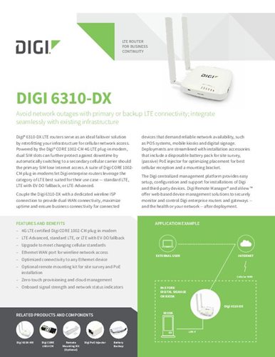 Digi 6310 Dx Lte Cellular Extender Digi International