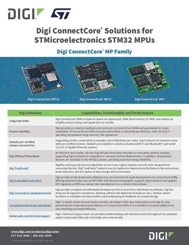 Digi ConnectCore® Solutions for STMicroelectronics STM32 MPUs cover page