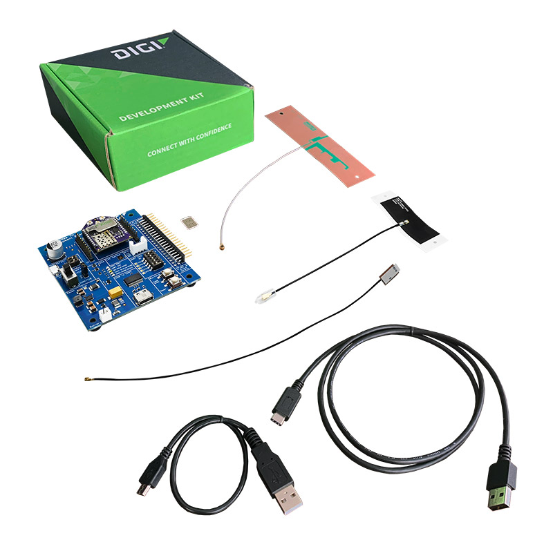 Digi XBee 3 Global LTE-M/NB-IoT Kit Components