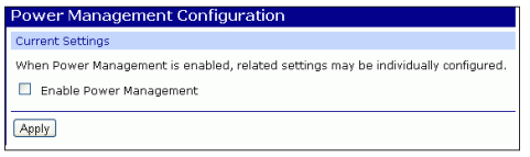 Power Management service when disabled