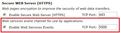 Enable Web Services Events