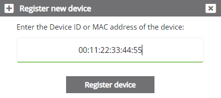 Register new device