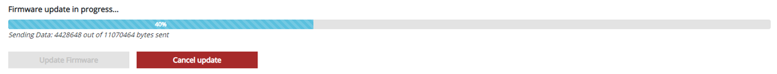 Remote Manager update firmware progress